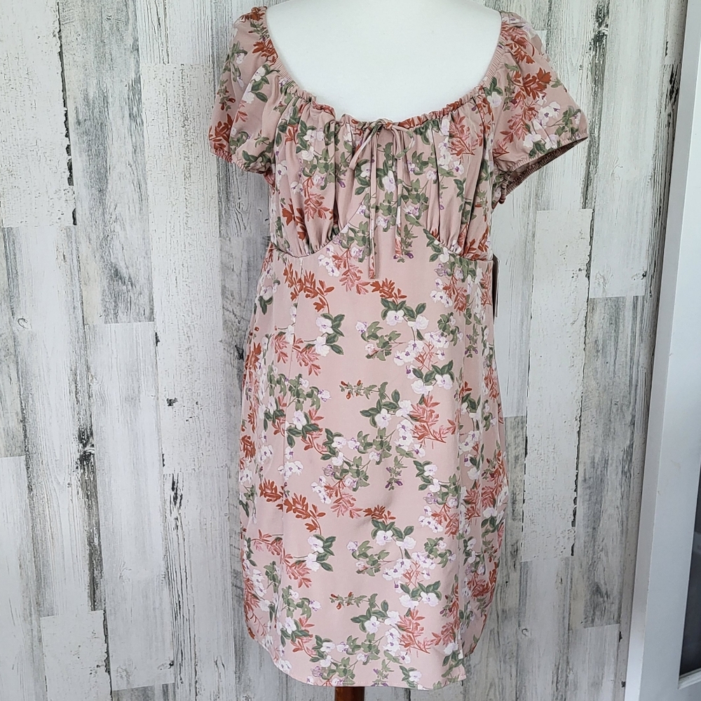 NWOT Pink Republic Floral Beige/Blush Pink Dress